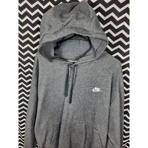 Nike Mens Sportswear Club Fleece Hoodie Grey XXL Pullover Sweatshirt